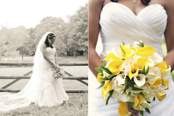 yellow flowers, yellow wedding bouquets