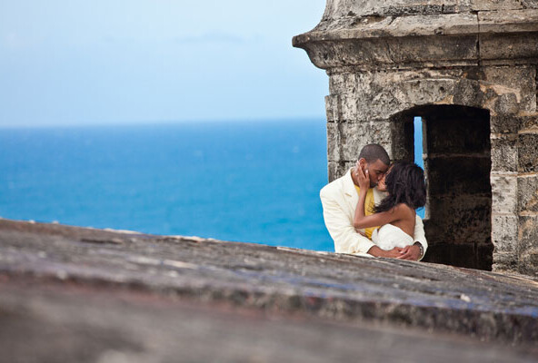 black couple during destination wedding puerto rico
