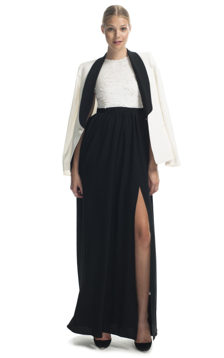 black and white jacket by peter som