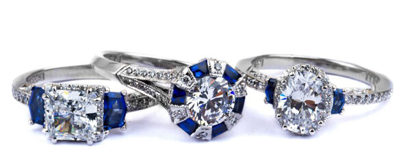 tacori blue sapphire engagement rings