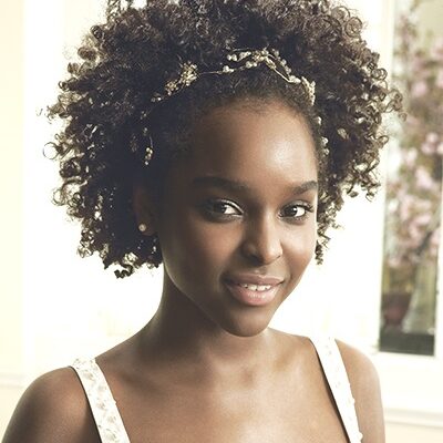 natural hair bride image