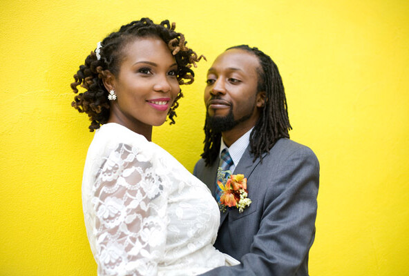 natural hair bride