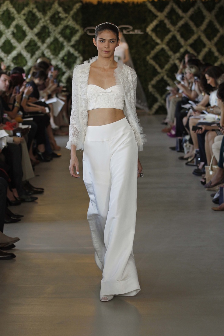 oscar de la renta pants suit