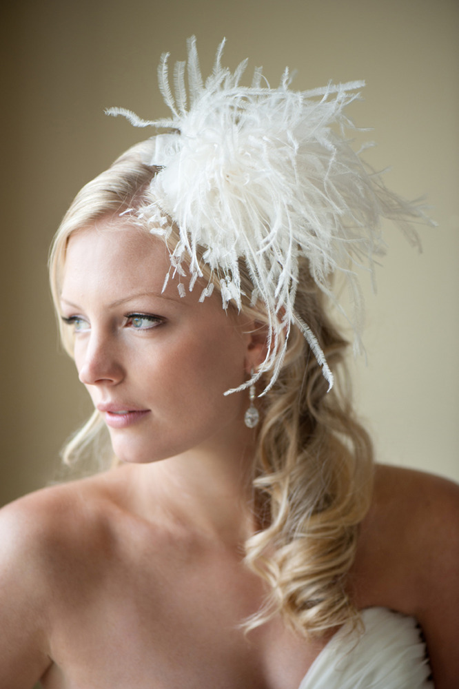 Image of Bridal Feather Head Piece - JOSEPHINE