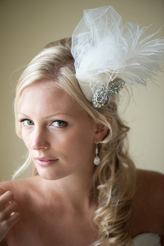 Image of Bridal Feather Headpiece - TRISTA