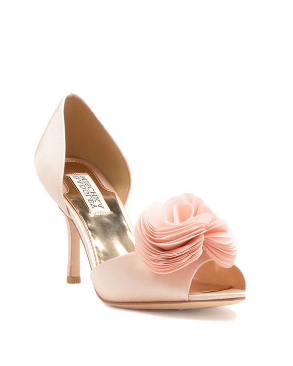 Thora Silk Ruffle Pump by Badgley Mischka