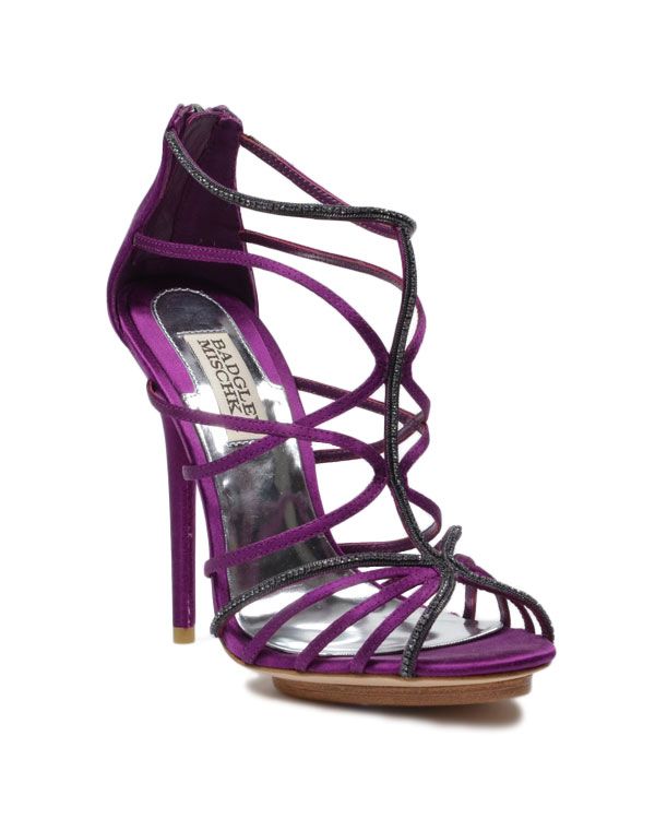 Nisha Strappy Satin Evening Sandal by Badgley Mischka