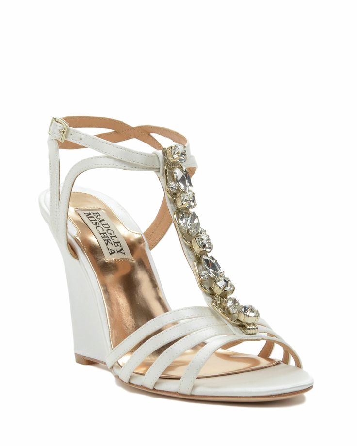 Kole II Embellished Satin Wedge by Badgley Mischka