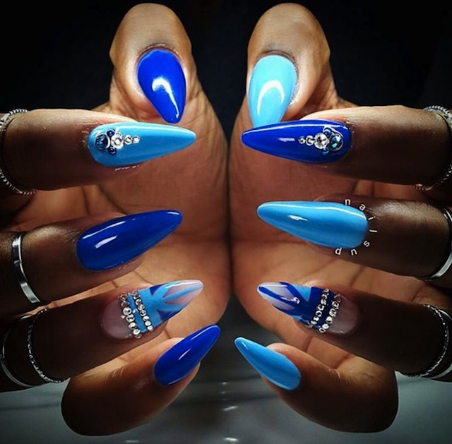 10 'Something Blue' Stiletto Nail Designs We Love