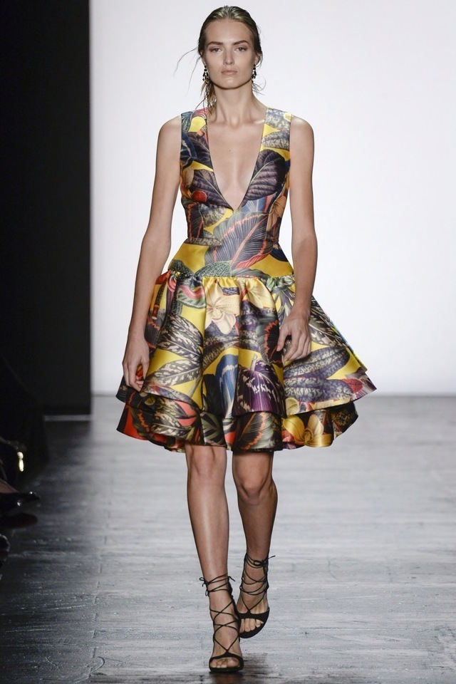 dennis_basso_fit_and_flare_print_dress