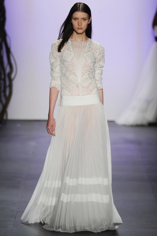tadashi_shoji_white_pleated_lace_gown