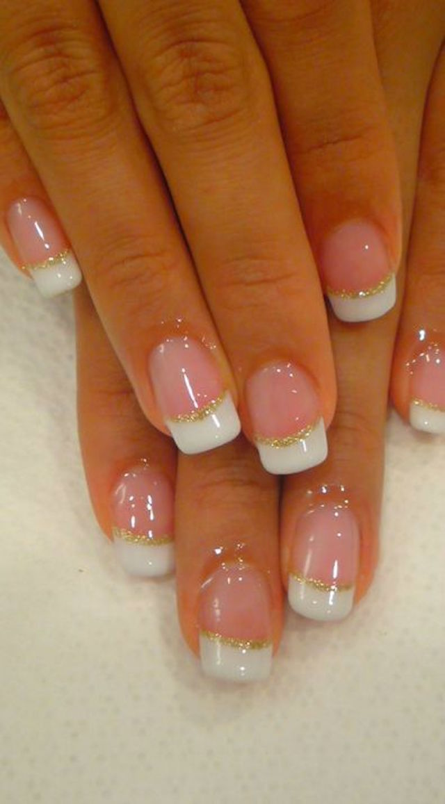 nail blog-french manicure with gold