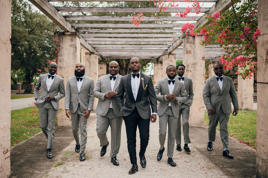 Dennis Gelin and his groomsmen