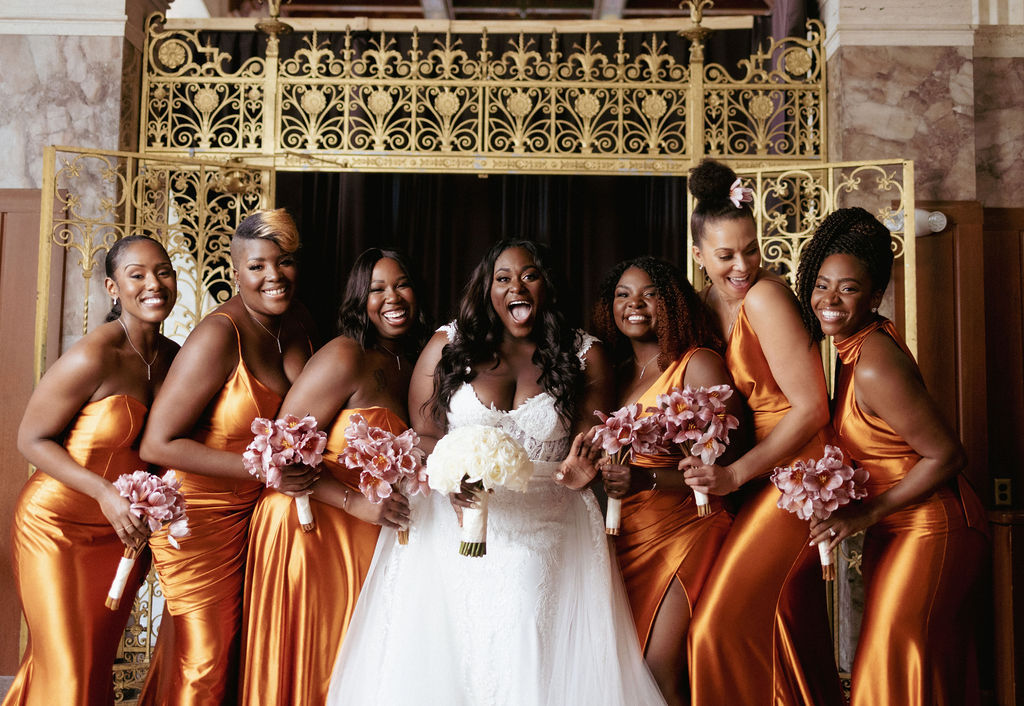 Danielle Brooks and her bridesmaids 