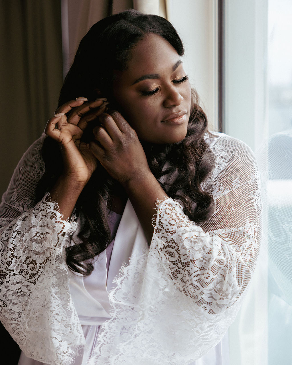 Danielle Brooks getting ready for her Miami wedding