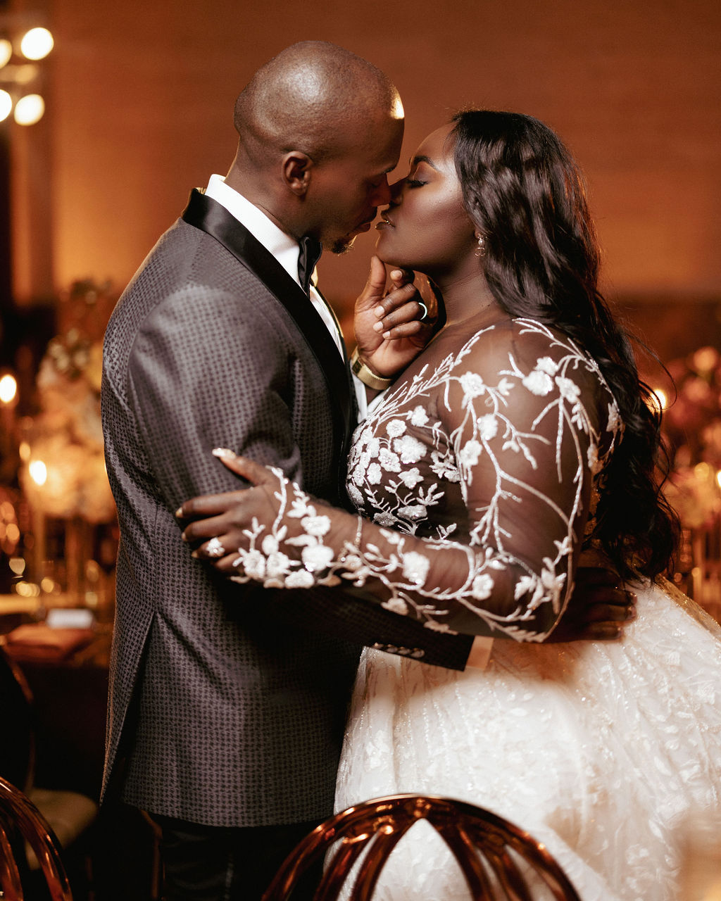 Danielle Brooks and her husband kiss post-wedding