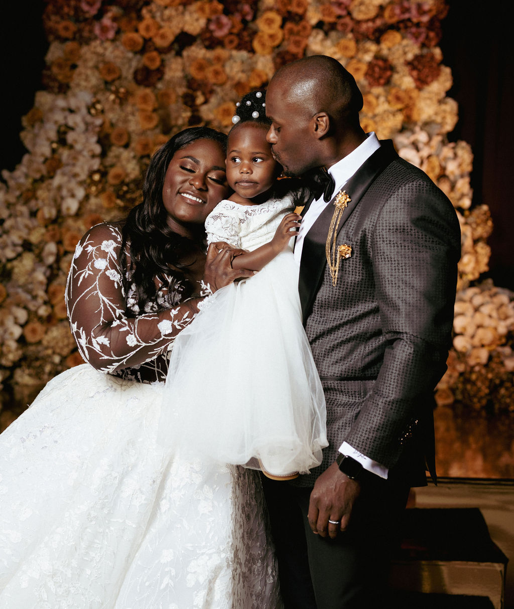 Danielle Brooks with her husband, Dennis Gelin, and their daughter.