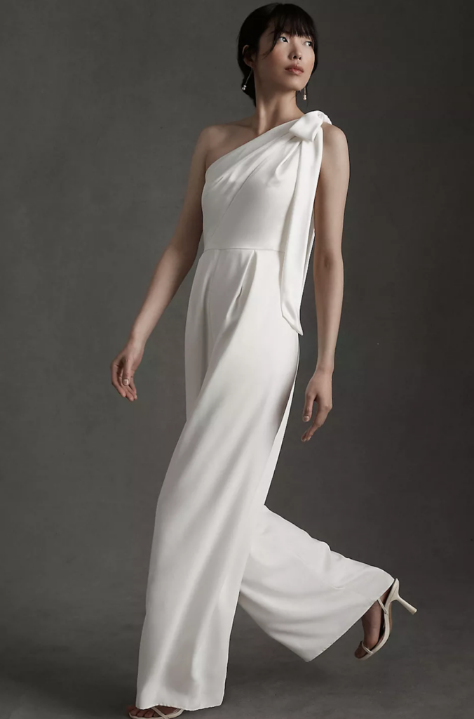 Amsale Lottie Jumpsuit part of our Non-traditional bridal looks round up