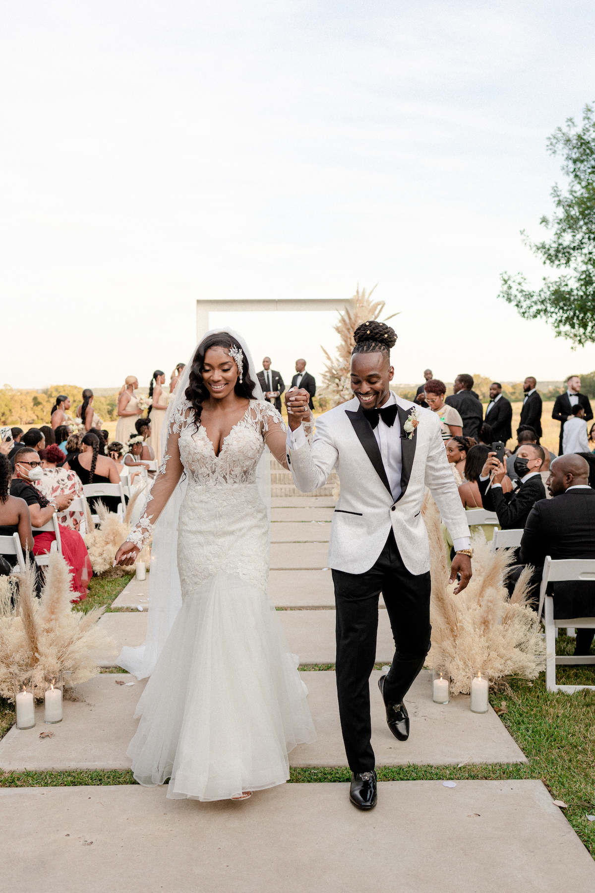 Black Love in Minimalist Boho wedding in Texas