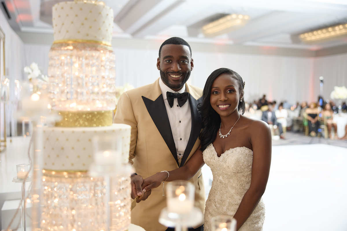 This elegant luxe wedding includes a specially choreographed dance by the bride and groom, a fun reception, and a sparkler send-off.