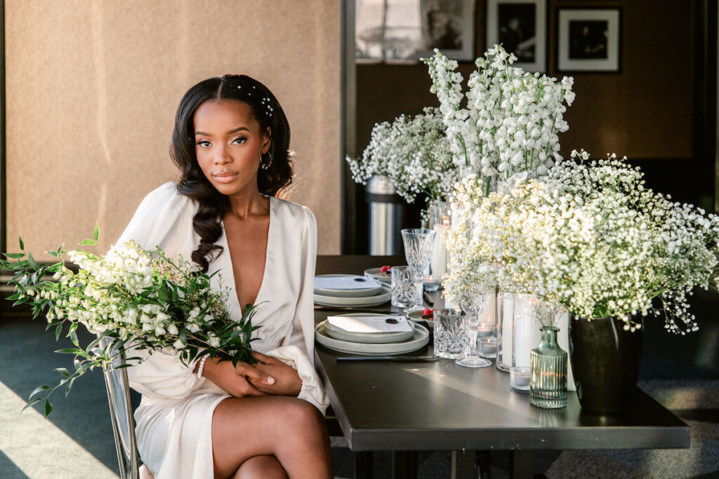 Chic noir styled shoot in Toronto Canada