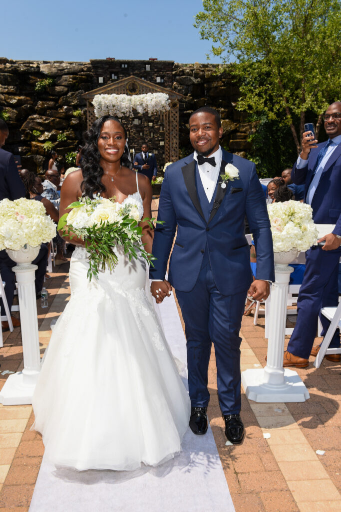 Couple celebrating their "I Do's" the somerley at fox hollow