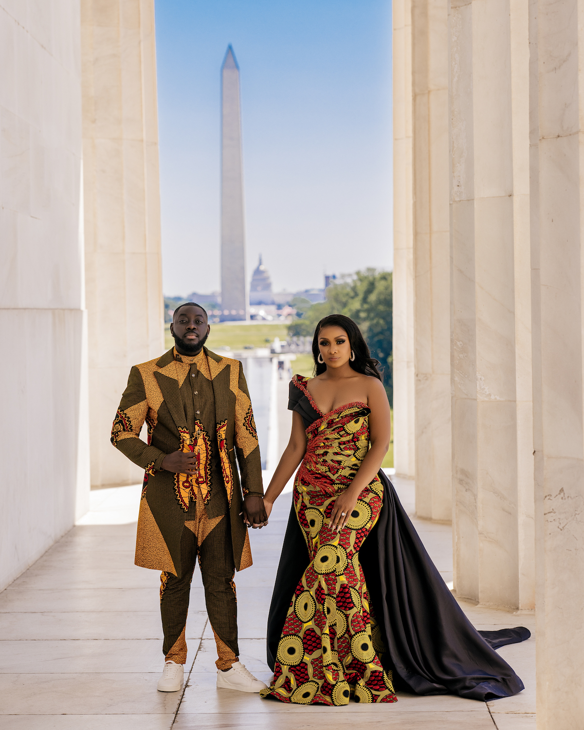Featured in MunaLuchi Bridal Magazine, Issue No. 27, Amy & Sam's engagement session highlights their shared artistic and eclectic style while also paying tribute to their individual Ghanaian and Washingtonian roots.