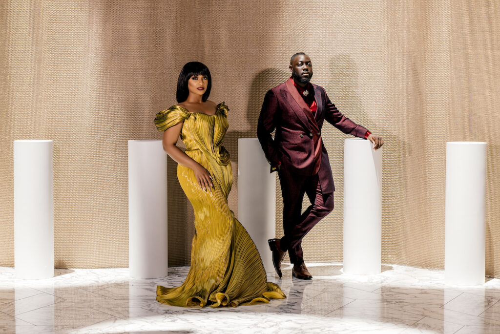 Featured in MunaLuchi Bridal Magazine, Issue No. 27, Amy & Sam's engagement session highlights their shared artistic and eclectic style while also paying tribute to their individual Ghanaian and Washingtonian roots.