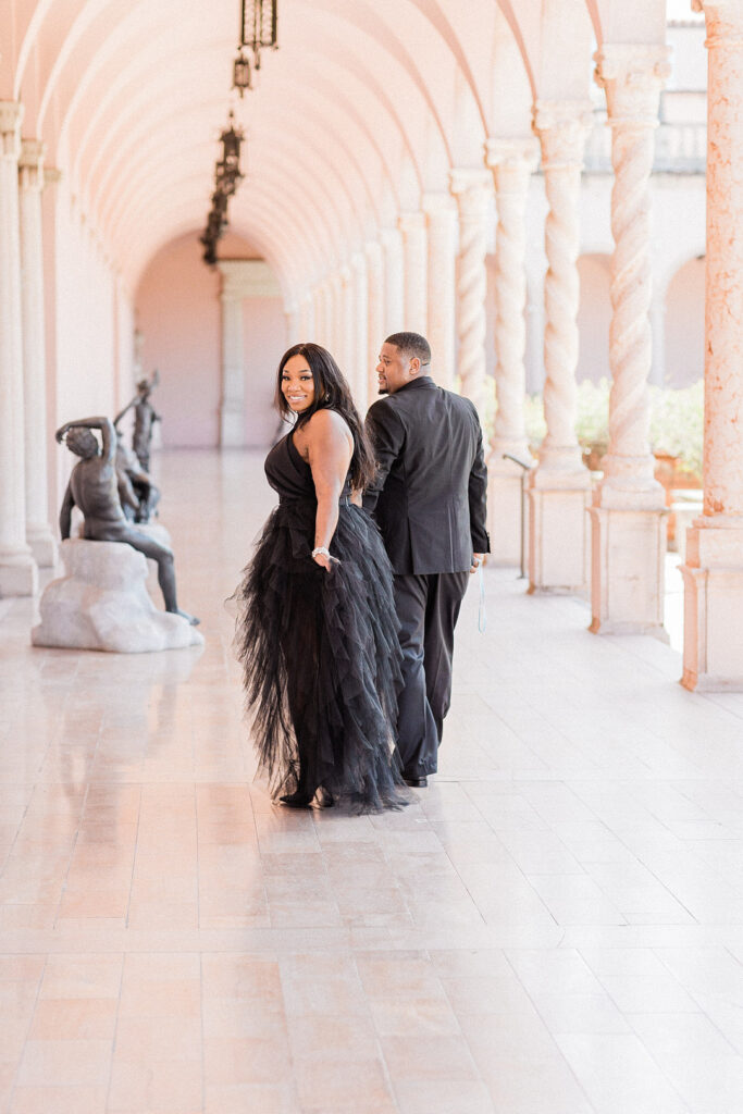 Style and art collided in this engagement session at the Ringling Museum which had us crushing on red bottoms and dreamy outdoor scenery.