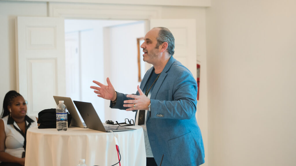 Jeffrey Selden of Marcia Selden Catering & Events speaks at our highly anticipated Coterie Retreat 2022 at Half Moon, Montego Bay.