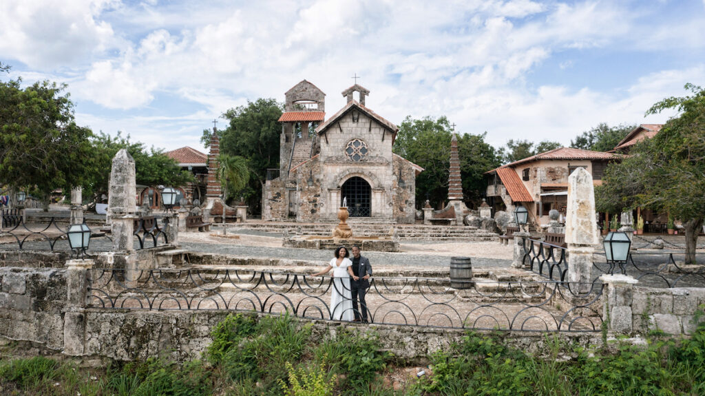 The famous location, Altos de Chavon, set the scene for romance in Iandra & Nathanael's engagement session in the Dominican Republic.