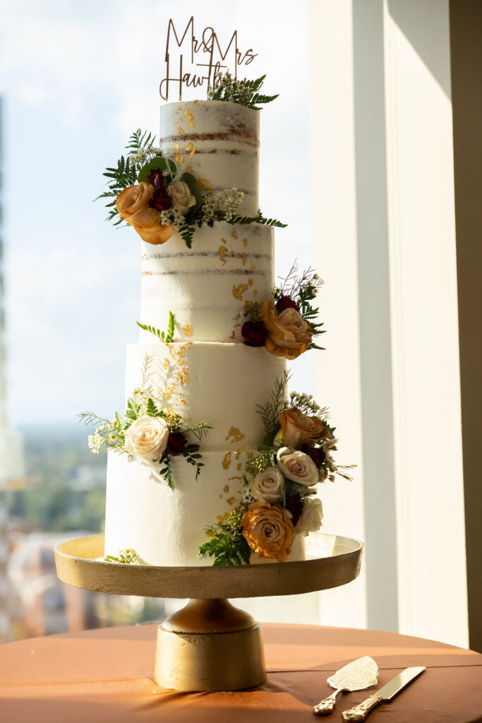 Elegant bohemian wedding cake in Atlanta