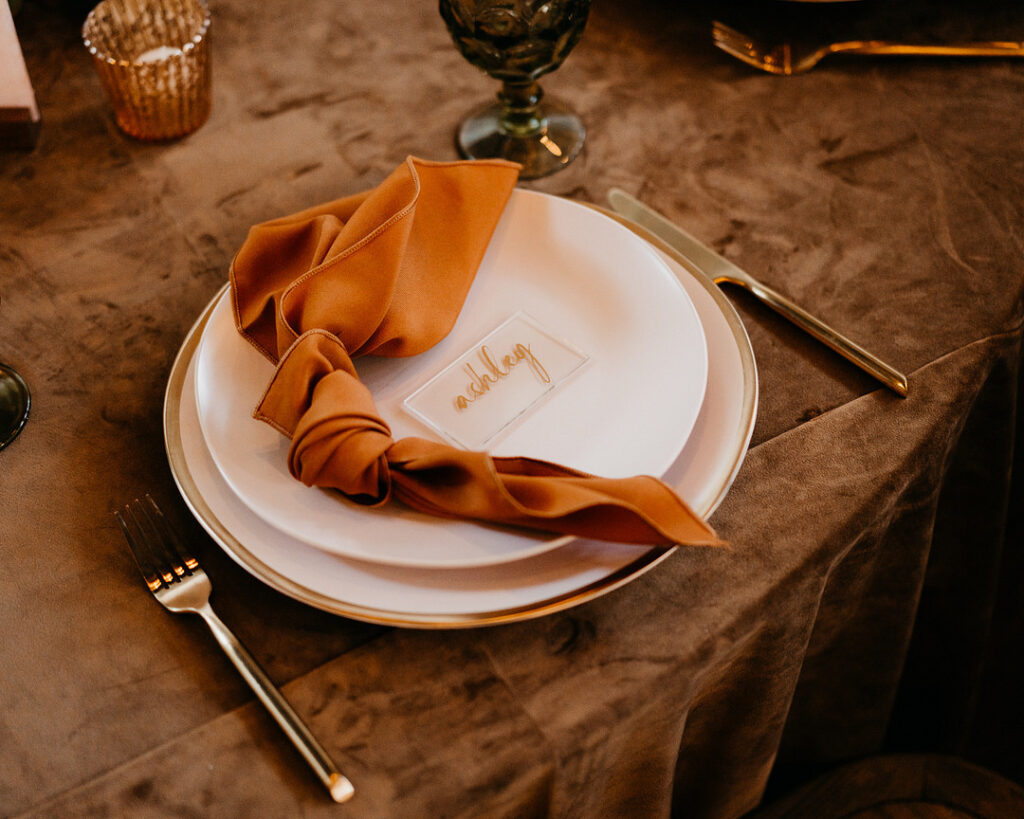 Tameka & Jeremy's Modern Boho Wedding at the Highland Brewing Co. in Asheville, NC features romantic muted earth tones and textured decor.