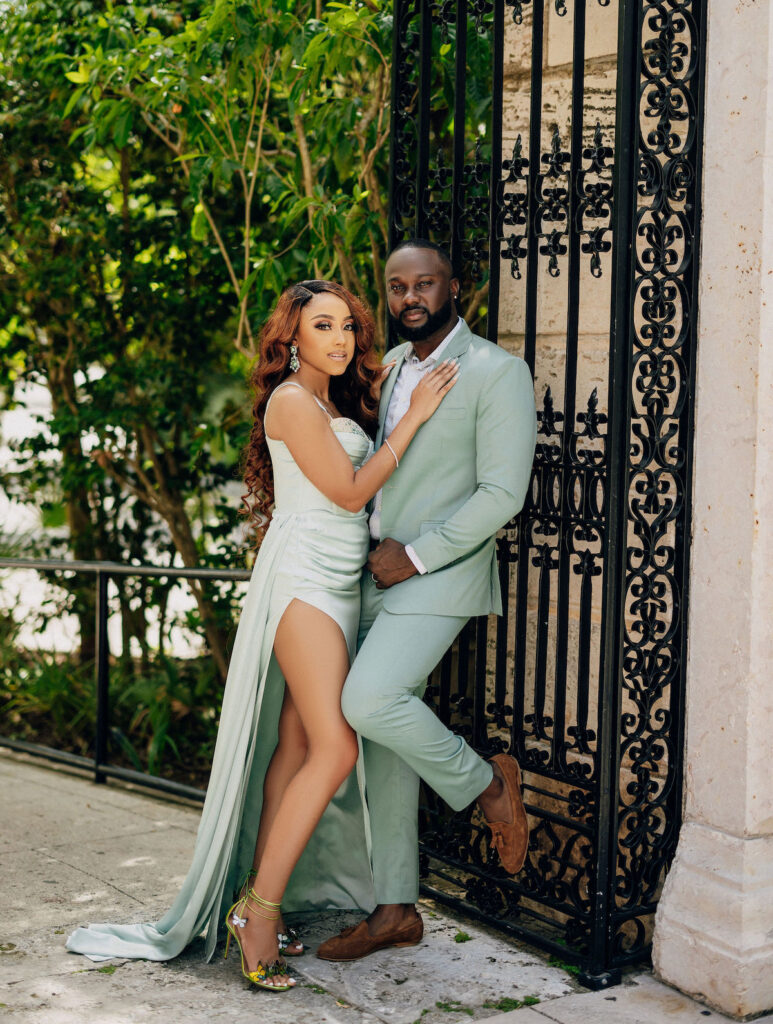 LaKarra & Mathieu celebrate 5 years of marriage with a special photo shoot by REEM Photography at the Vizcaya Museum in Miami, FL.