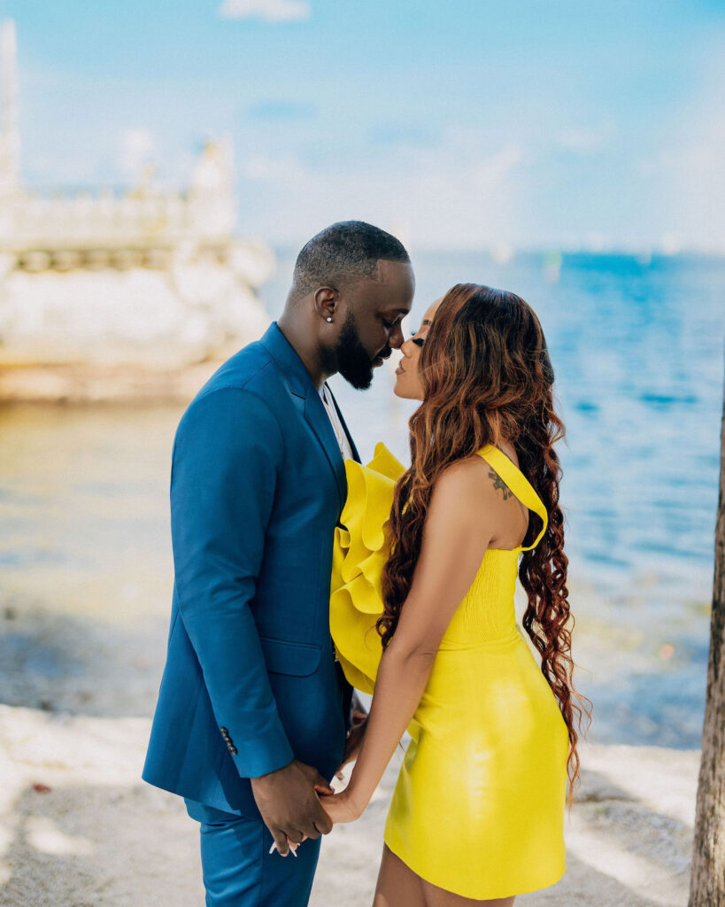 LaKarra & Mathieu celebrate 5 years of marriage with a special photo shoot by REEM Photography at the Vizcaya Museum in Miami, FL.