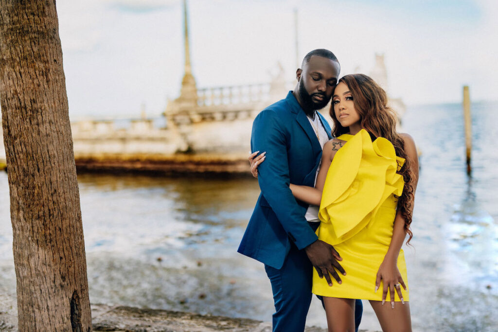 LaKarra & Mathieu celebrate 5 years of marriage with a special photo shoot by REEM Photography at the Vizcaya Museum in Miami, FL.