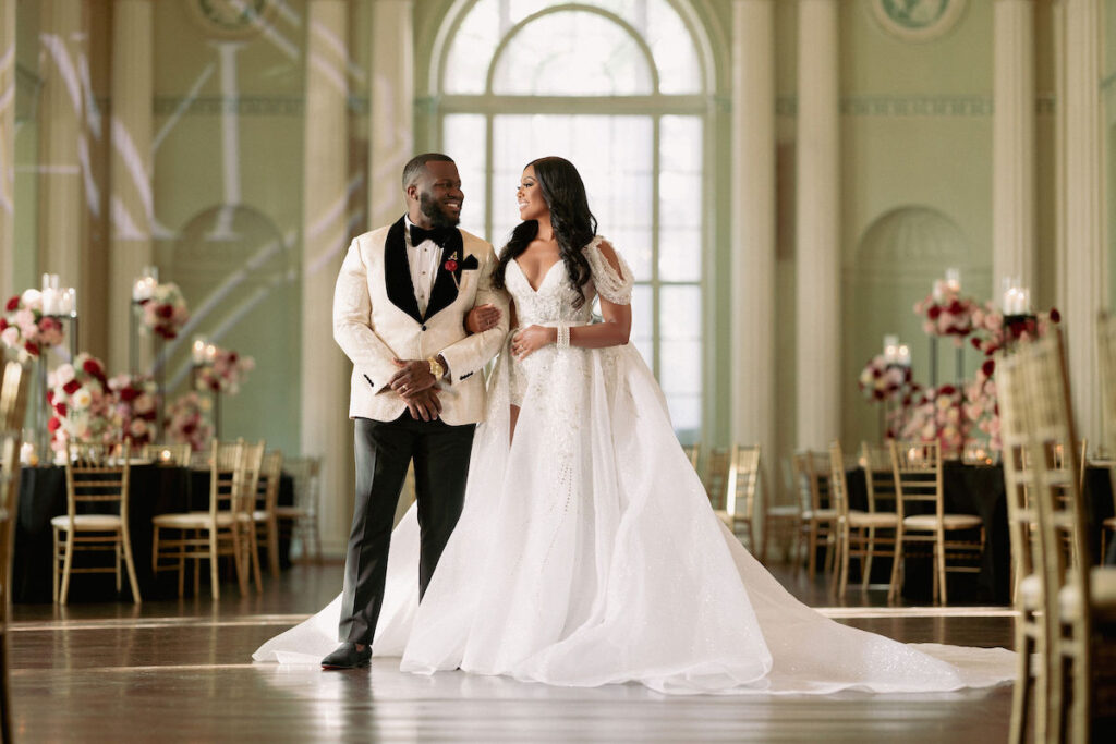 REEM Photography captured Trinidad Bombshell, Monique, and Southern Gentleman, Alphonso, say "I Do" at The Biltmore Ballroom in Atlanta, GA.