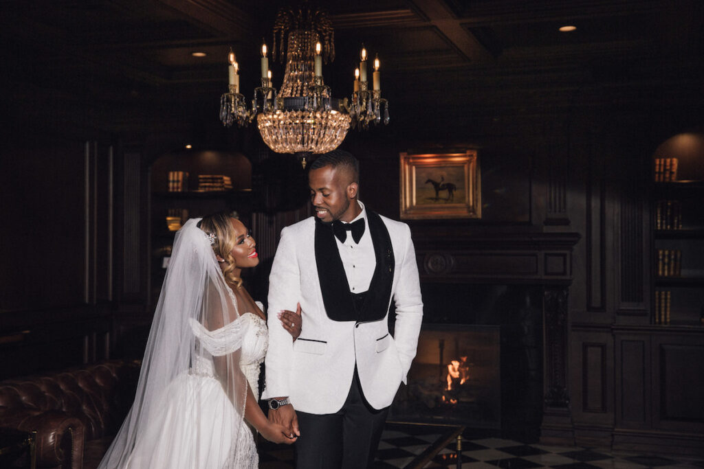 Abigail and Ramon's regal fairytale wedding featured all-white florals, refined decor, and an exquisite venue!