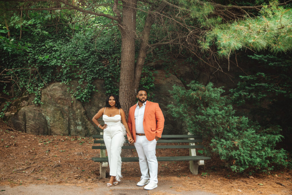 Engagement session stroll at Fort Tryon Park & the Cloisters is a play on the groom's last name, Lord, with castle vibes fit for nobility!