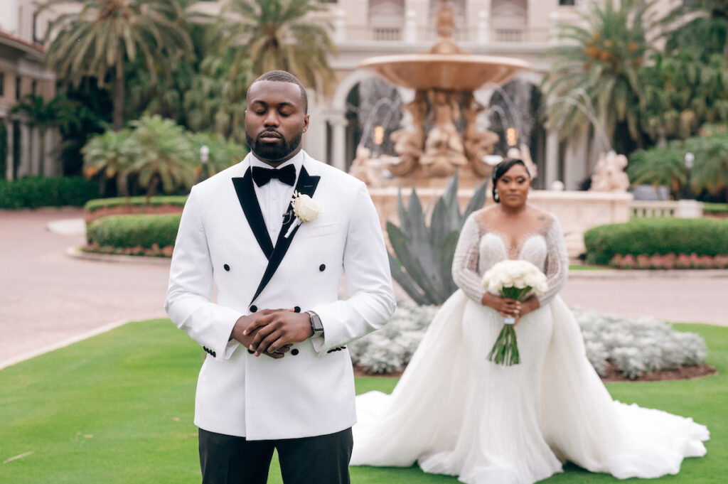 Featured in MunaLuchi Bride, Issue 28, Crystal & Joshua Foster said I-do in a glamorous royal-inspired wedding week at The Breakers.