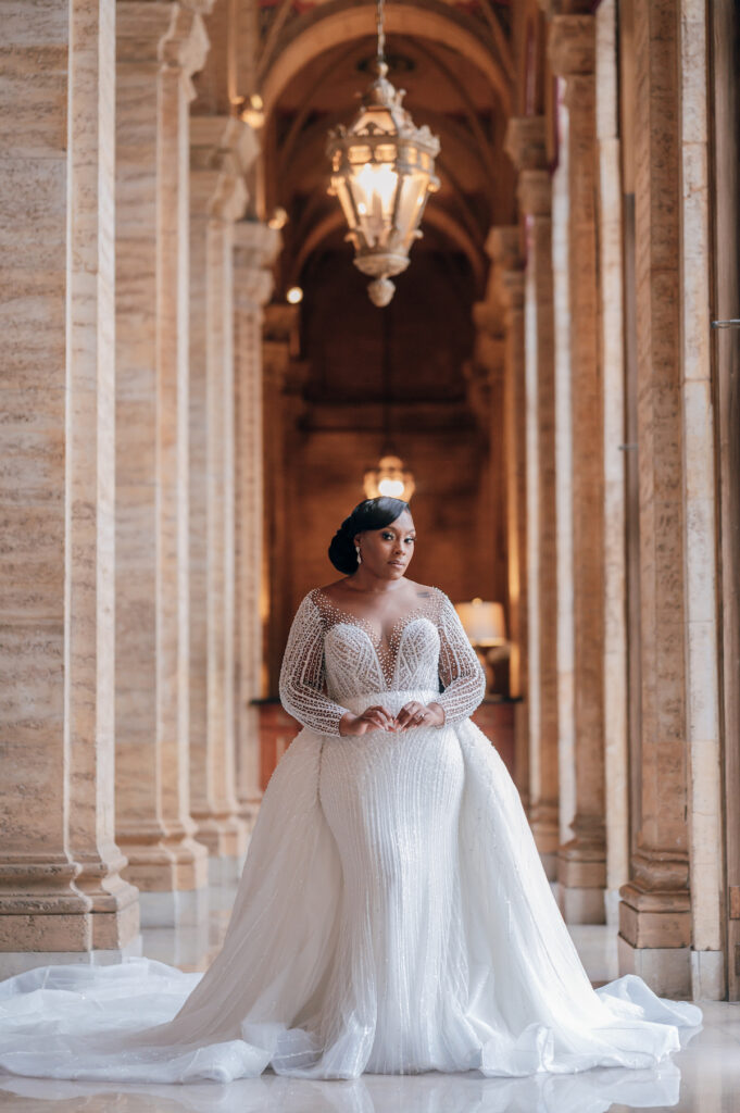 Featured in MunaLuchi Bride, Issue 28, Crystal & Joshua Foster said I-do in a glamorous royal-inspired wedding week at The Breakers.