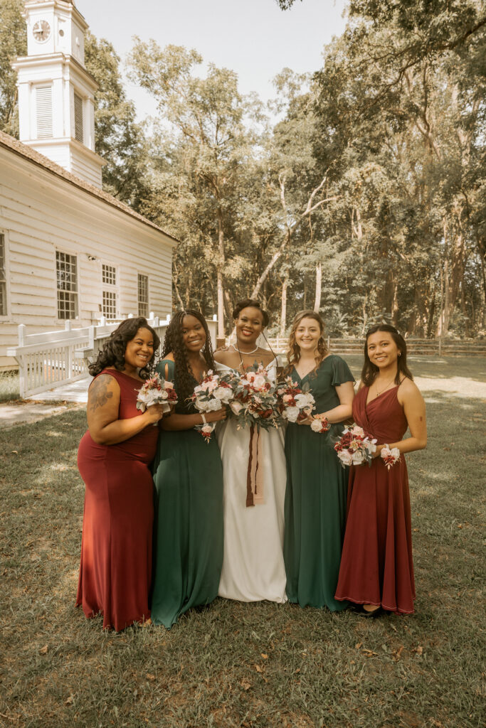 This romantic DIY wedding at the Allaire State Chapel in New Jersey stole our hearts with an intimate couple's photoshoot and barn reception.