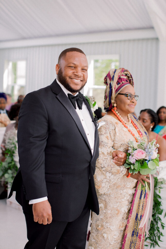 Rebecca and Kevin blended modern elements with tradition and culture at their chic and modern spring chapel wedding!