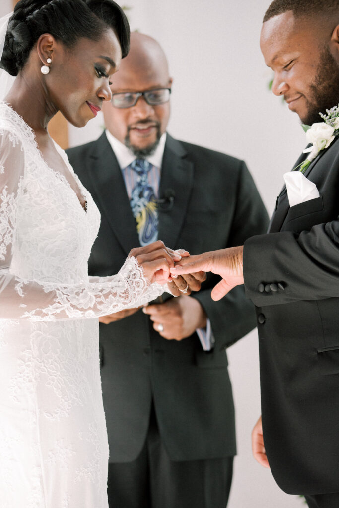 Rebecca and Kevin blended modern elements with tradition and culture at their chic and modern spring chapel wedding!
