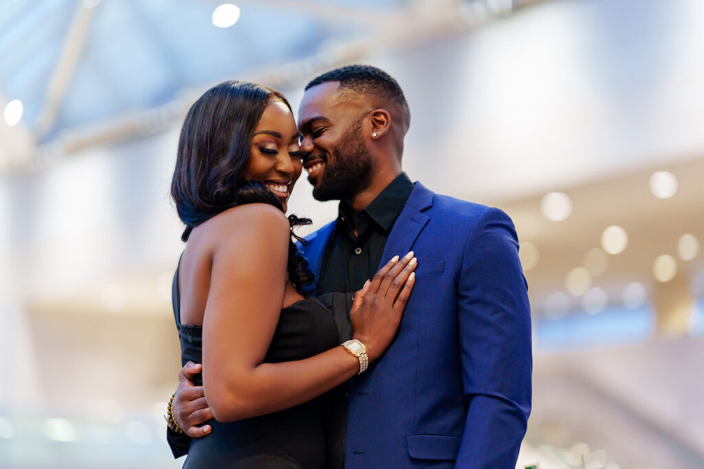 Ryan and Ashley's stylish engagement session at the National Gallery of Art in Washington, D.C., showcases Black Love and Black excellence. 