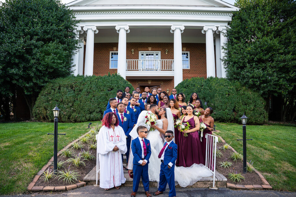 The Datcher's timeless wedding at Rose Hill Manor in Leesburg, Virginia, exudes the utmost sophistication with an emotional first touch, a rich burgundy and ivory color palette, and a lively reception.