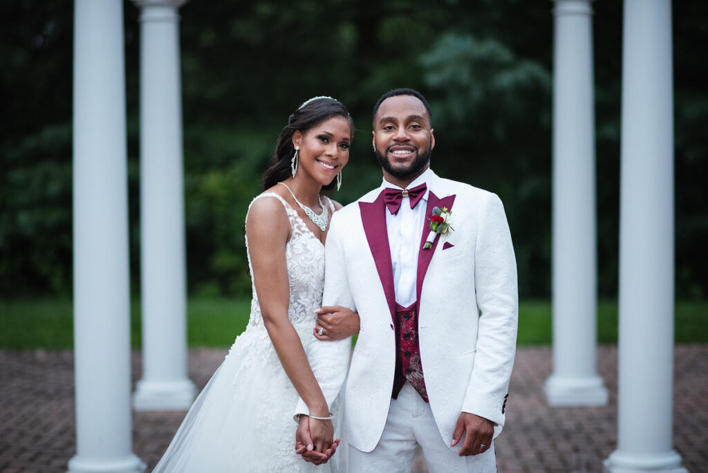 The Datcher's timeless wedding at Rose Hill Manor in Leesburg, Virginia, exudes the utmost sophistication with an emotional first touch, a rich burgundy and ivory color palette, and a lively reception.