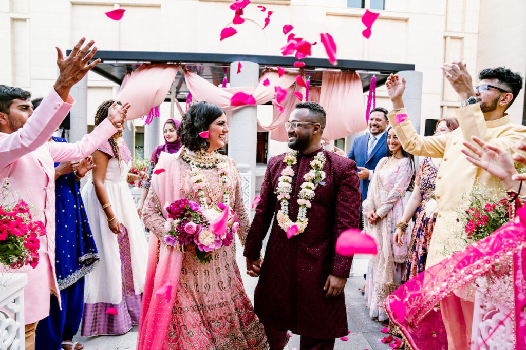 Adam and Shiveta's 3-day wedding celebration culminated in a colorful pink ceremony at the Minneapolis Institute of Arts! 
