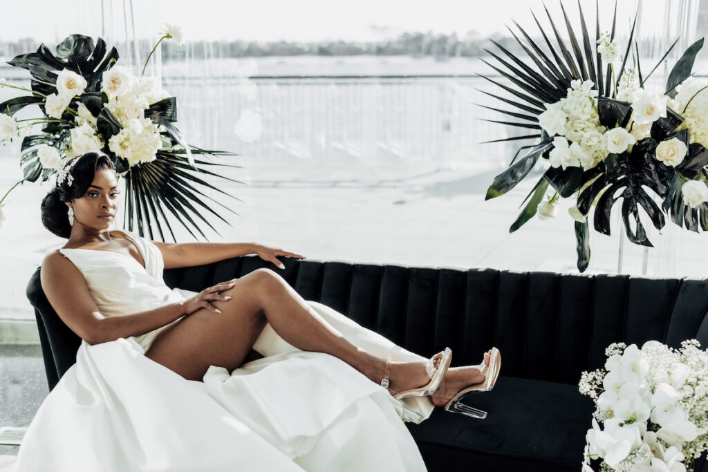 Featured in MunaLuchi Bridal Magazine Issue 29, T'Kiyah and Christopher’s waterfront wedding at the Half Moone Celebration Center in Norfolk, Virginia, was a dreamy affair.