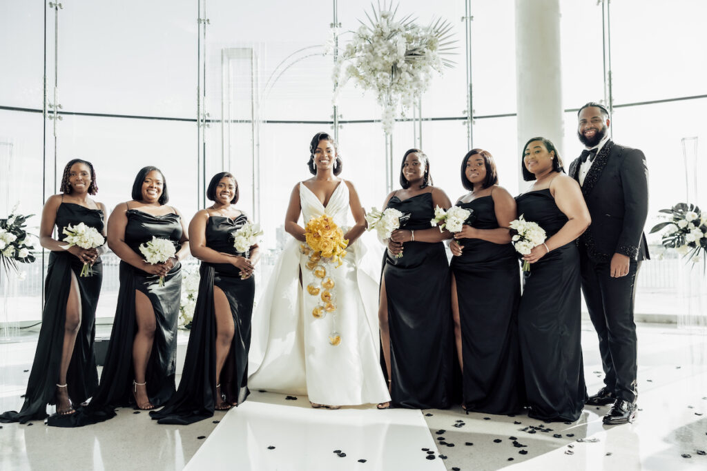 Featured in MunaLuchi Bridal Magazine Issue 29, T'Kiyah and Christopher’s waterfront wedding at the Half Moone Celebration Center in Norfolk, Virginia, was a dreamy affair.